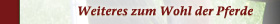 Weiteres zum Wohl der Pferde